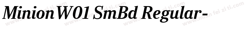 MinionW01 SmBd Regular字体转换